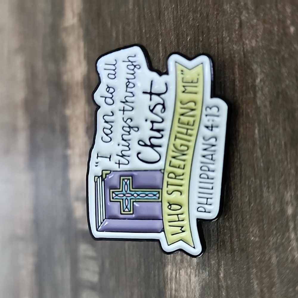 I Can Do All Things Phil 4:13 lapel Pin Brooch